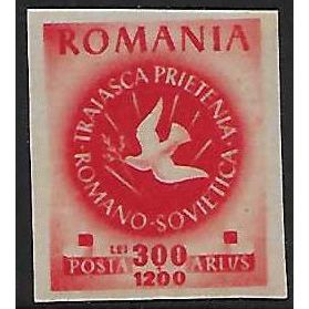 Mi 1011 B (**): 300 L. + 1200 L. bright scarlet Romanian-Soviet Friendship Pact.
