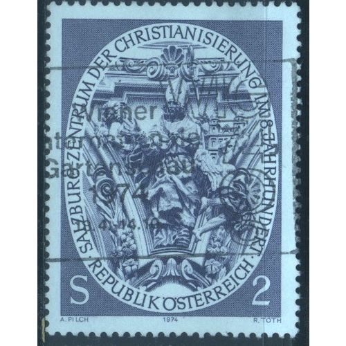 Austria 1974 - SG1711 - 2s blue - St. Virgilius (Wood Carving) - used