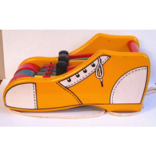 KOUVALIAS wooden musical shoe VINTAGE 1980's