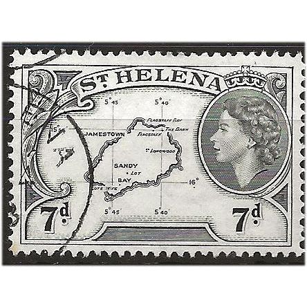 St Helena 1953 SG161 7d Black & Grey-Black Fine Used . ..