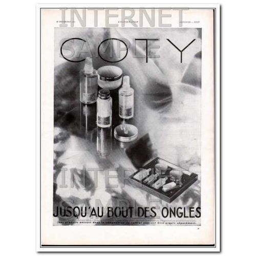 COTY 1930 French nail care make up vintage ad