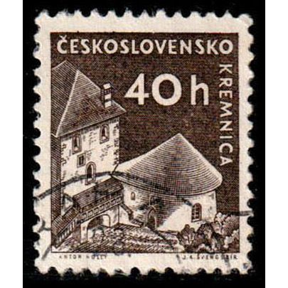 Czechoslovakia 1960 Castle 40h Used Stamp
