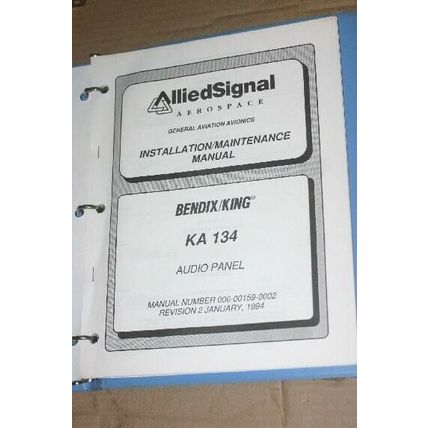 Bendix King KA-134 Audio Panel maintenance/overhaul Manual Allied