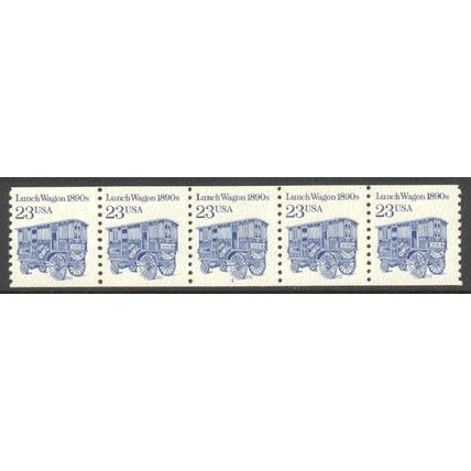 2464 23c Lunch Wagon Fine MNH Dry Gum PNC 2/5 P0604
