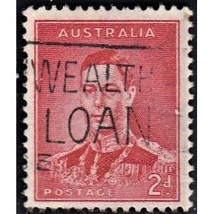 AUSTRALIA, 1937 2d George VI p13.5 X 14, SG 167 (Scott #169), used