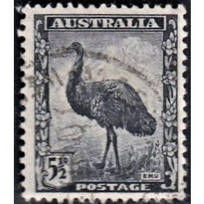 AUSTRALIA, 1942 5.5d Emu, SG 208 (Scott #196), used