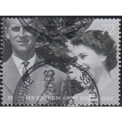 GB, 2006 72p QEII Birthday, SG 2627 (Scott #2371), used.
