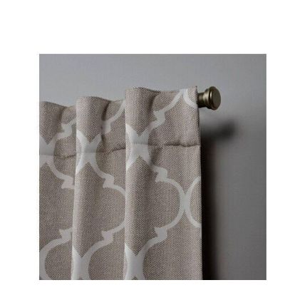 NICOLE MILLER Treillage Linen Trellis Woven Darkening 52 in. W x 96 in. L (2PK)