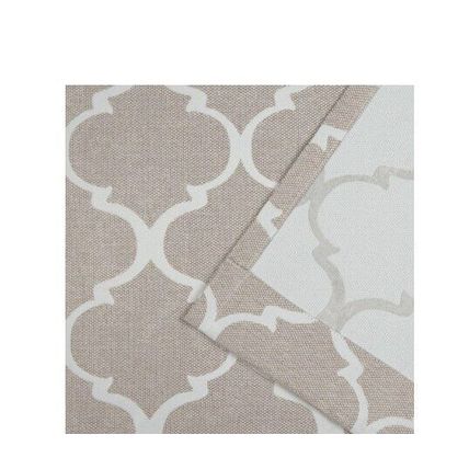 NICOLE MILLER Treillage Linen Trellis Woven Darkening 52 in. W x 96 in. L (2PK)