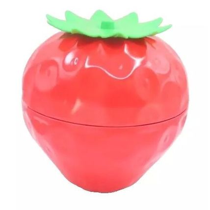 Strawberry Shaped Ornament/Storage Red & Green 15 CM Gift Plastic Mothers Day