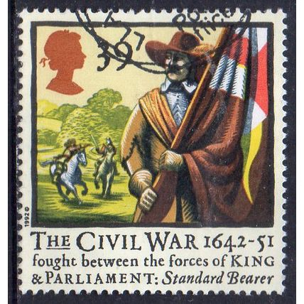 GB 1992 350th Anniversary of the Civil War - Standard Bearer 39p Used
