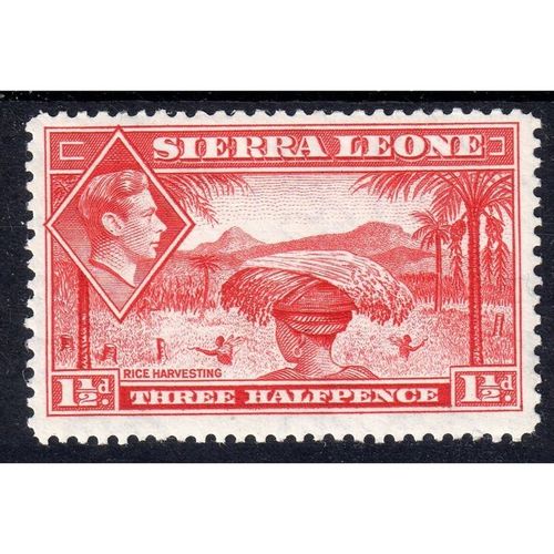 1938 SIERRA LEONE Sg190 1 1/2d Scarlet LIGHTLY M/MINT (G79)
