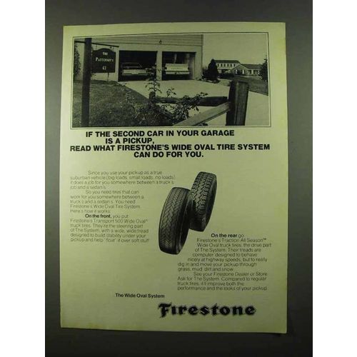1974 Firestone Truck Tires Ad - Transport 500 Wide Oval