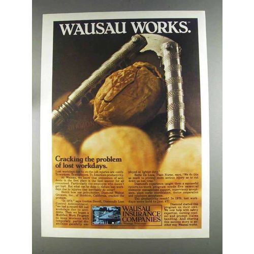 1980 Wausau Insurance Ad - Cracking Lost Workdays