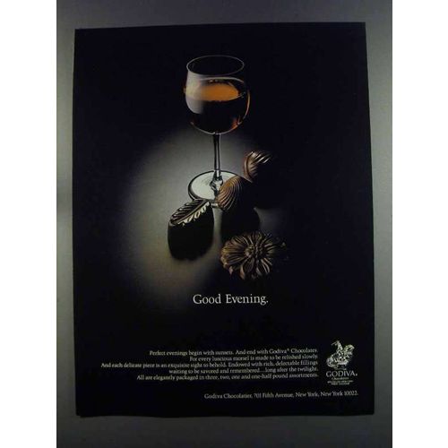 1982 Godiva Chocolates Ad - Good Evening