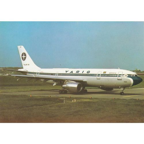 Varig Airbus A300B 4 Civil Aircraft Postcard (A20625)