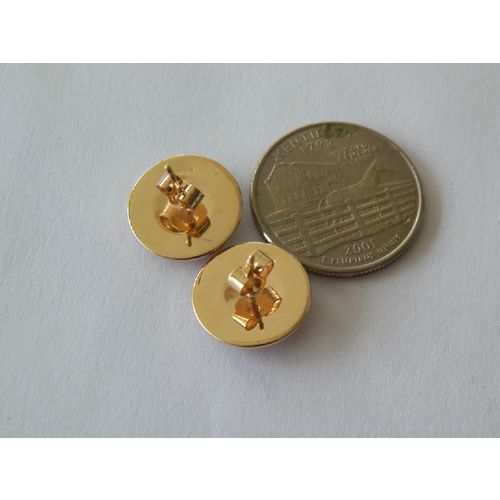 15 mm pr 9k YELLOW & ROSE SOLID GOLD EARRINGS