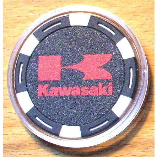 Kawasaki Poker Chip Golf Ball Marker - Black