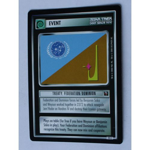 Star Trek CCG: Mirror, Mirror # 25 Treaty Federation/Dominion (A) 2000 decipher