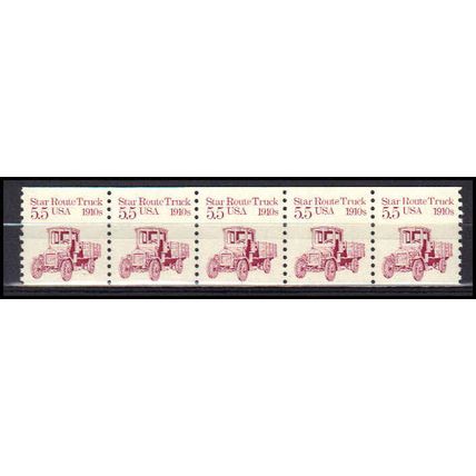 2125 5.5c Star Route Truck Very Fine MNH Dry Gum PNC 1/5 X0451