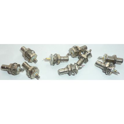 SMB male panel mount coax connector Stainless steel RF microwave 9 off