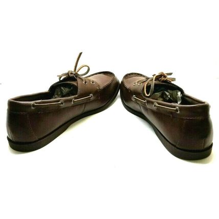 Men's Old Navy Brown Leather Boat Shoes Size 10 (GG9)