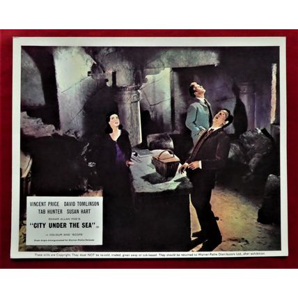 CITY UNDER THE SEA (1965) original UK F.O.H. / Lobby card (3) *Vincent Price*
