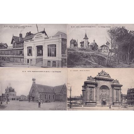 Paris Plage Casino Porte De Paris La Chapelle 4x Old Postcard s