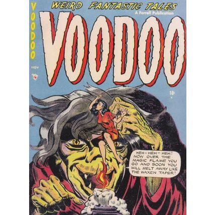 Voodoo Incredible Shrinking Woman 1950s Magic Comic Book Postcard