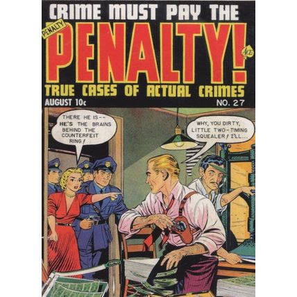 Pay The Penalty True Crime 1950s Comic Book Counterfeit Money Postcard