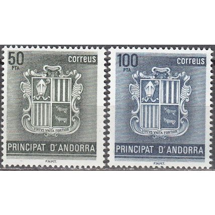 Andorra Español 1982 Michel 157 - 158 Neuf ** Cote (2008) 4.50 € Armoiries