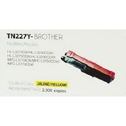 Compatible with Brother TN-227 Yellow Compatible Premium Tone Toner Cartridge -