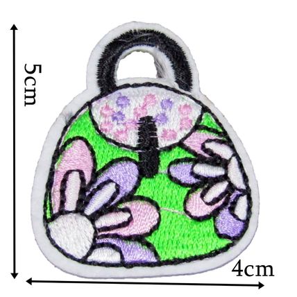 Hand Bag Iron On Patch Purse Flowers Badge Motif Patches Decoration Fun P362