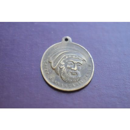 Vintage Religious Pendant Capvt S. Anastasll Pers. M. IMMAGO.S.ANAST MON.ET.MART