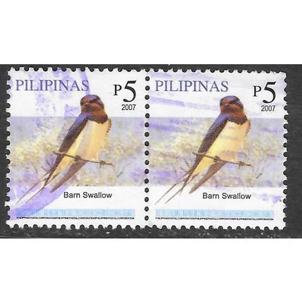 PHILIPPINES 2007 BIRDS BARN SWALLOW PAIR USED