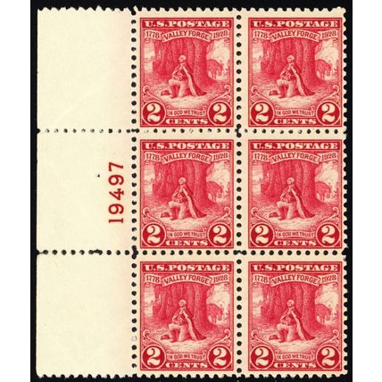 645, Mint NH Plate Block CV $37.50 * Stuart Katz