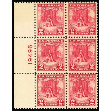 645, Mint NH VF Plate Block CV $37.50 ** Stuart Katz
