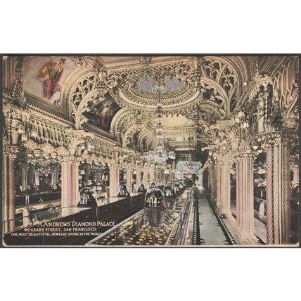 Andrews' Diamond Palace, San Francisco, California, 1918 - Bardell Postcard