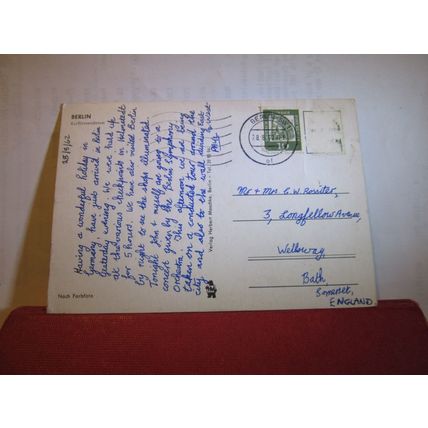 KURFURSTRENDAMM, BERLIN, GERMANY used postcard 1962 postmark =