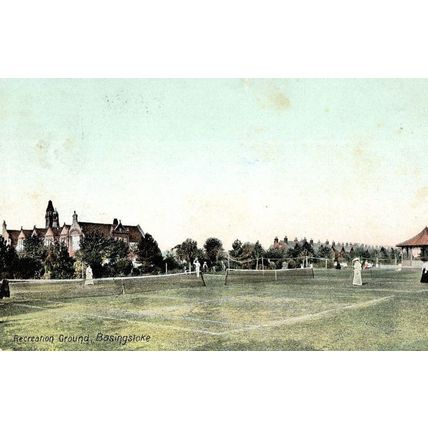 Tennis Courts Recreation Ground Basingstoke Hampshire Rare Old Postcard