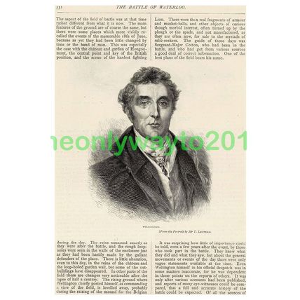 Duke of Wellington, Book Illustration, c1890