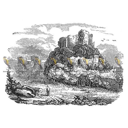 Carisbrooke Castle, Keep, Isle Of Wight, England, 1840, MODERN REPRODUCTION