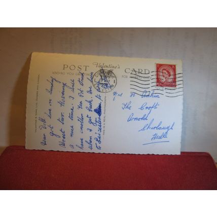 LEICESTER UNIVERSITY COLLEGE used vintage postcard RP by Valentine 1958 pm =