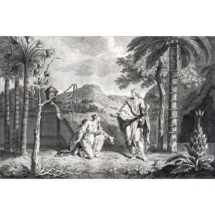 MARY MAGDALEN 1777 Charles Grignion - Jan Luyken ANTIQUE ETCHING