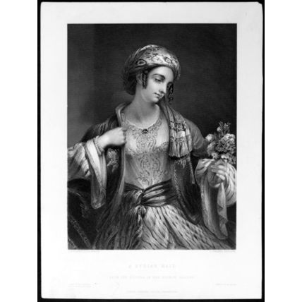 A SYRIAN MAID 1850 Henry William Pickersgill Samuel Sangster VICTORIAN ENGRAVING
