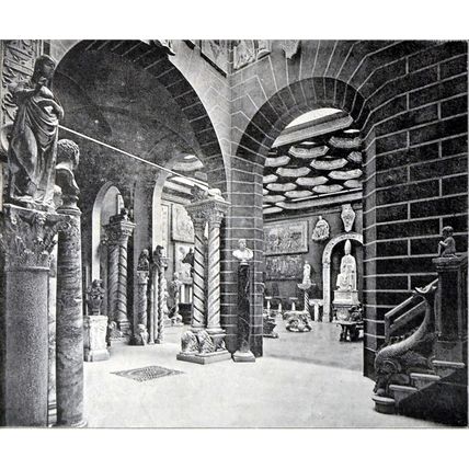 ENTRANCE HALL OF SIGNOR BARDINI’S PALACE 1893 Florence PRINT