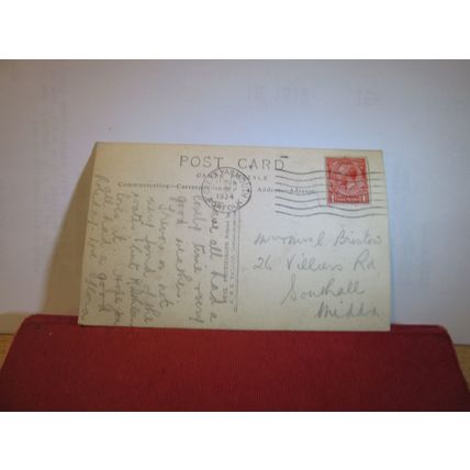 TOP OF CLIFFS & SANDS, GORLESTON-ON-SEA NORFOLK. used vintage postcard 1934 pm =
