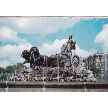 Cybele Fountain Madrid Spain Picture Card 10 x 7cm