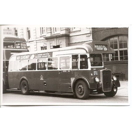 Black & White Photograph of Bristol Tramways & Carriage Co. Ltd. - BHU 970