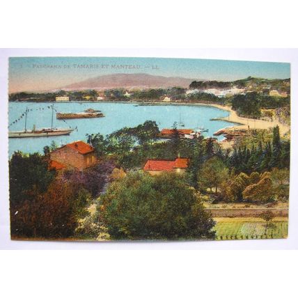 vintage postcard Panorama of Tamaris & Manteau